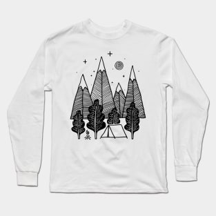 Camp Line (for Bright Color) Long Sleeve T-Shirt